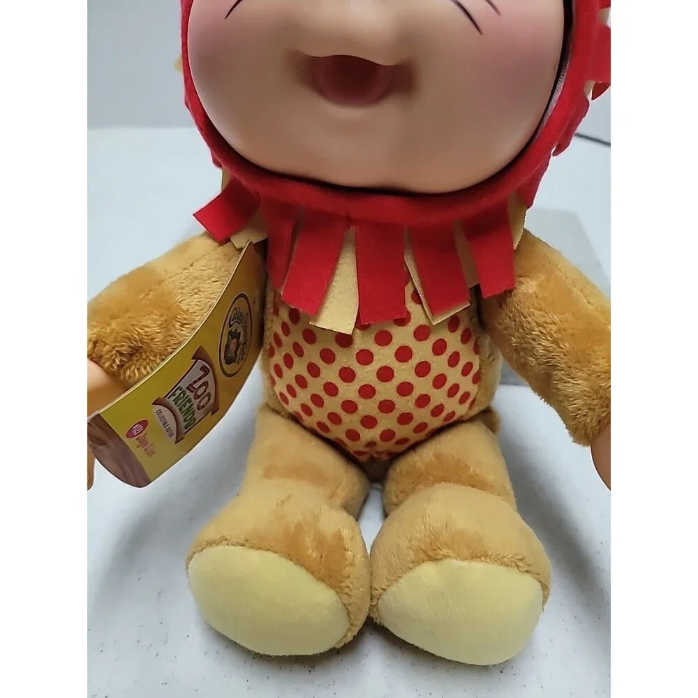 Cabbage Patch Kids Stuffed Animal Cuties Lion Doll Yellow Polka Dot Blue Eyes
